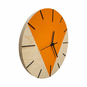Relógio de Parede Decorativo Triangular Tangerine 30x30 - Uso Madeira 