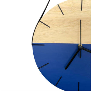 Relógio de Parede Decorativo Minimalista Azul Com Alça 28x45