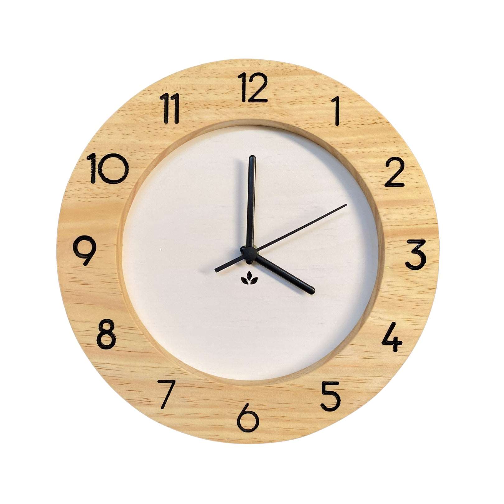 Relógio de Parede Minimalista Branco com Números 28cm